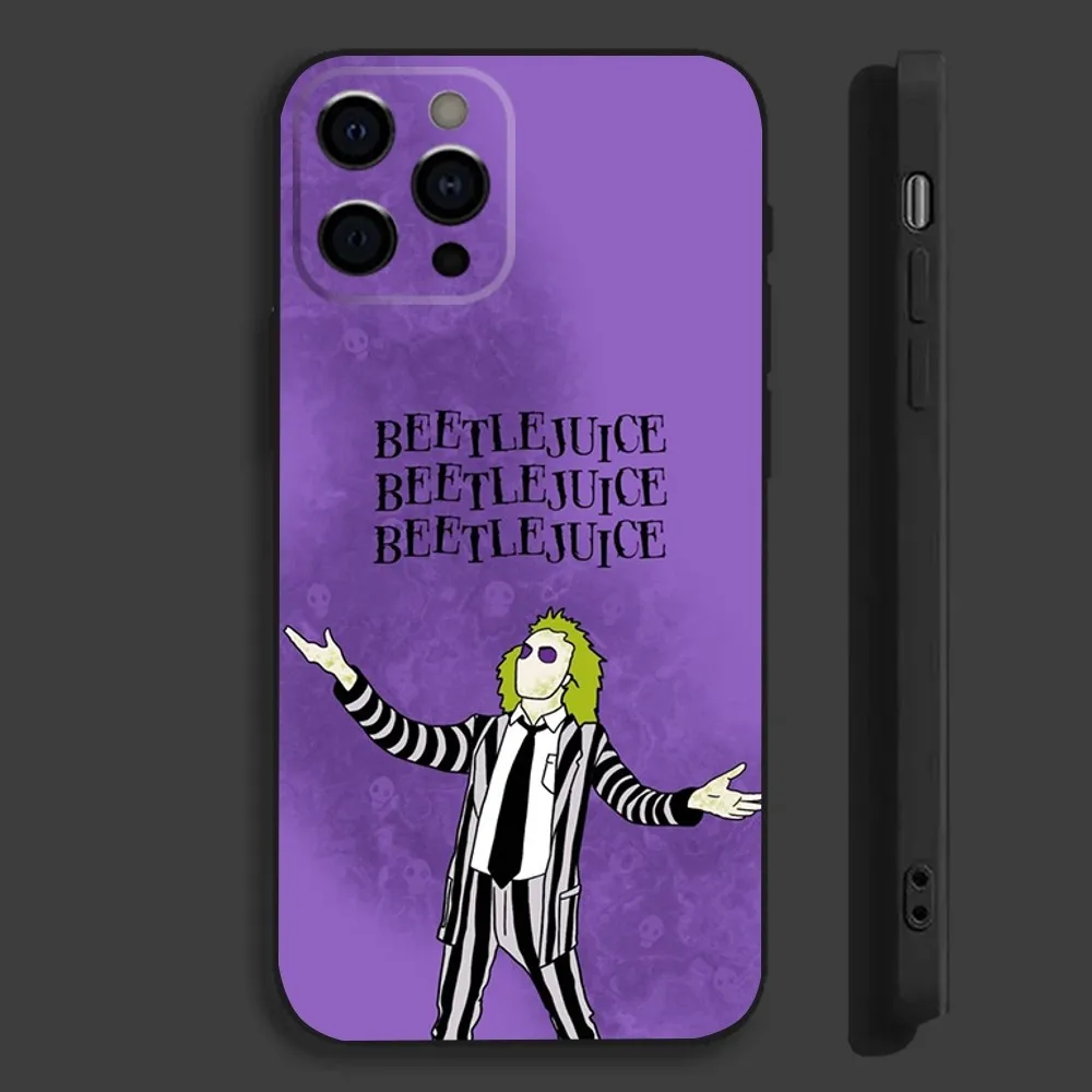 B-Beetlejuice Horror movie Phone Case For iPhone 16,15,14,13,12,11,Pro,Max,Plus,Mini,X,XS,XR,8,7,S,Plus,SE Free shipping Black