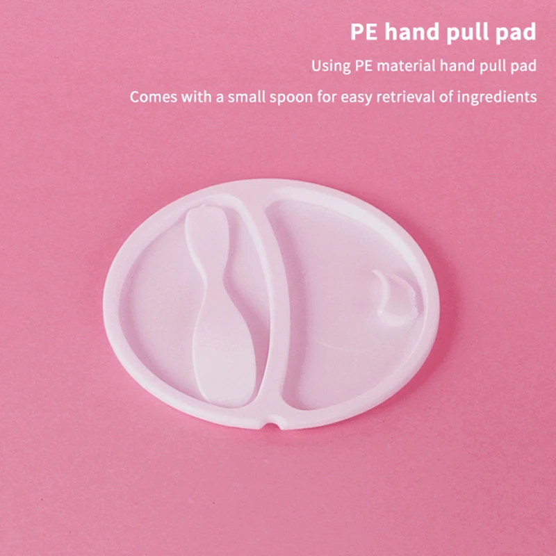 100g Dubbel Raster Lege Gezichtscrème Pot Met Lepel Plastic Hervulbare Oogcrème Doos DIY Reizen Draagbare Ronde Cosmetische container