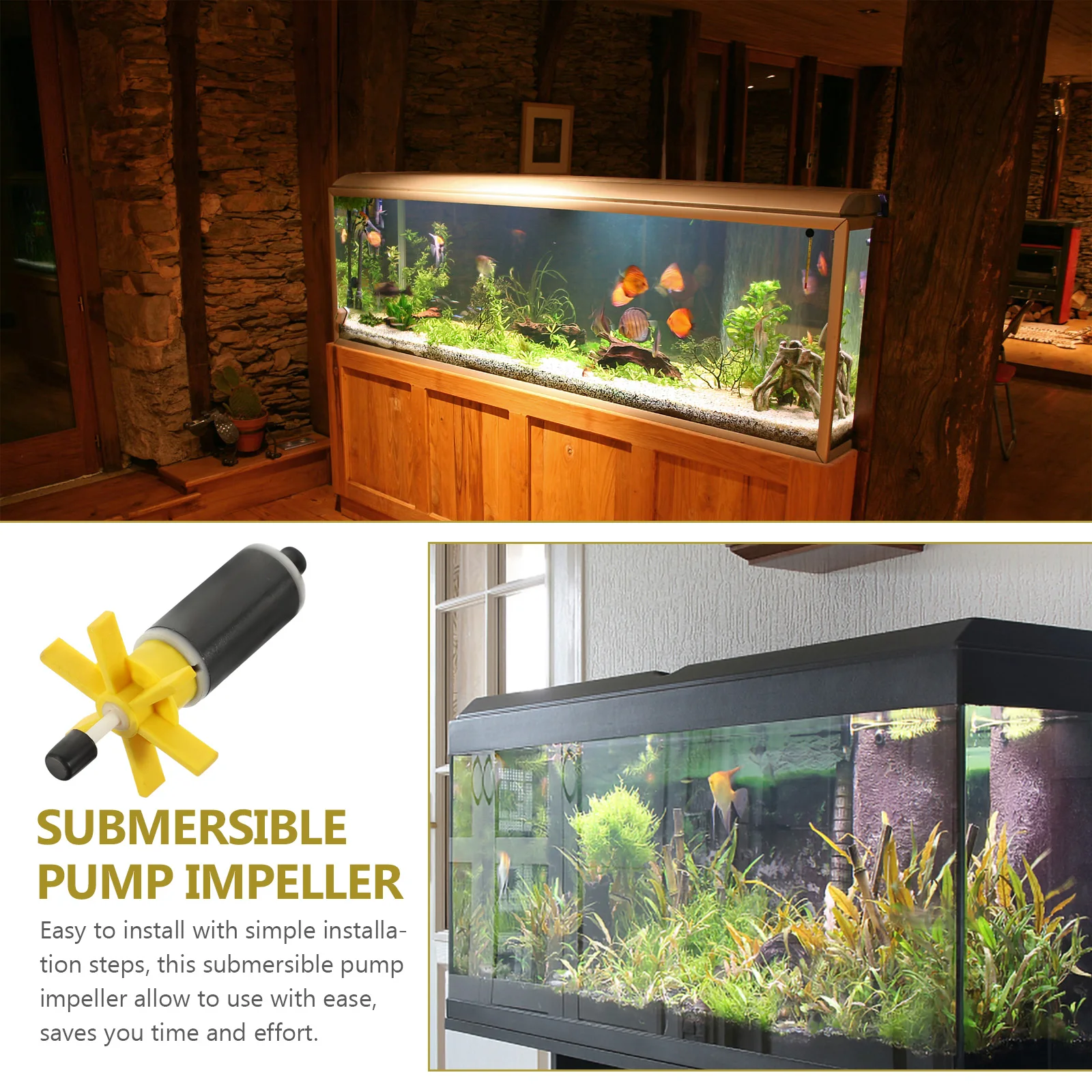 

Submersible Pump Rotor Impeller Durable ABS Magnet Replacement for Aquarium Water Pump Filter Replacement Filter Impeller