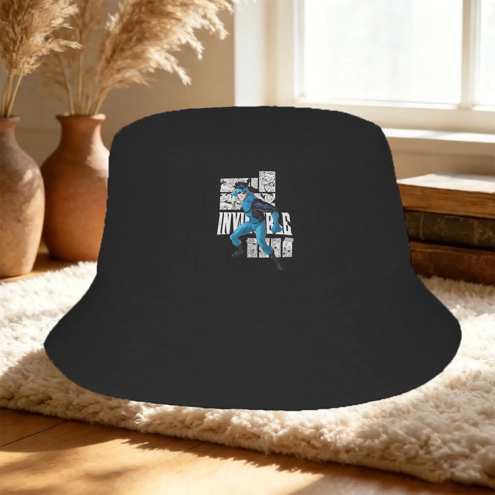 Invincible Limited Retro Movie Characters Bucket Hats Summer Travel Headwear Merch  Fishing Hat for Girl Session Hats Packable