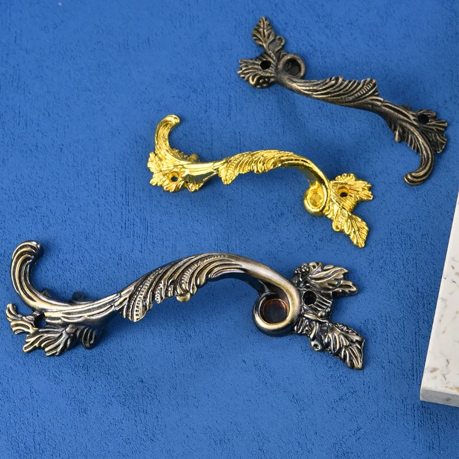 

New Chinese Style Dragon and Phoenix Drawer Handles Vintage Furniture Handles Gold Dresser Wardrobes Cabinet Handles