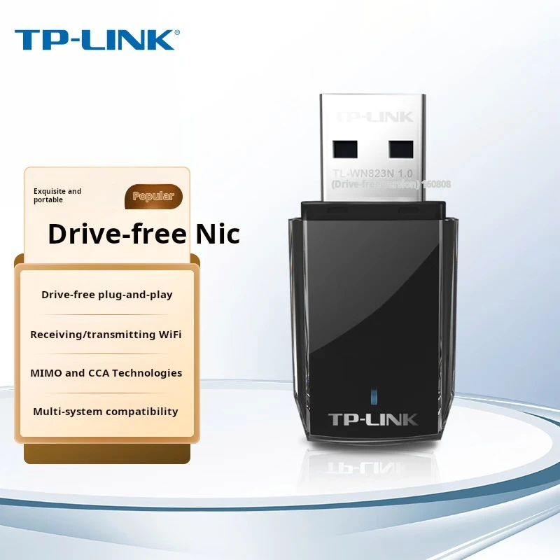 

TP-Link TL-WN823N N300 Mini USB Беспроводной сетевой адаптер Wi-Fi 300M для ПК, Play и Plug