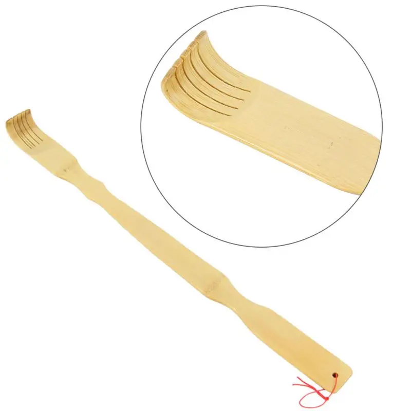 Back Scratching Board 17.5-Inch Natural Sturdy Traditional Bamboo And Wooden Body Relaxation Massager Elder Scratching Prop