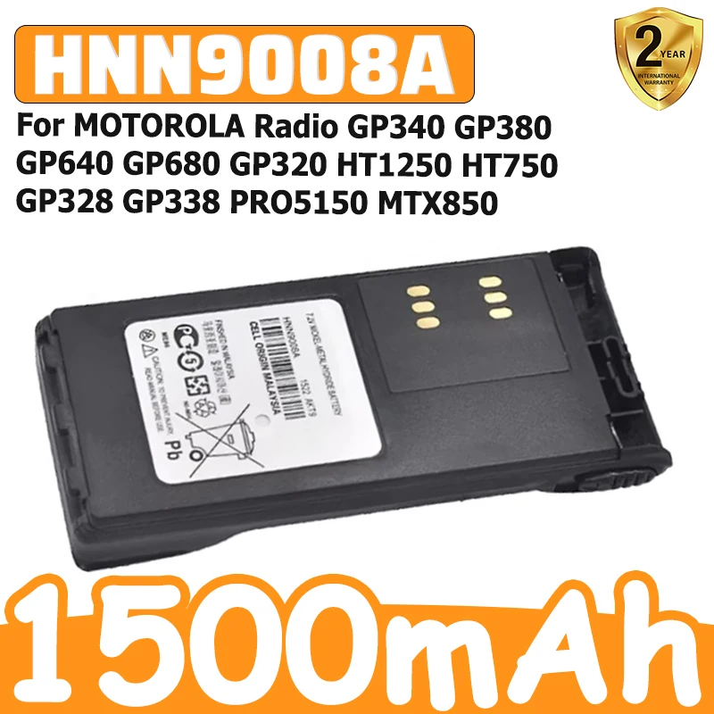 Battery for MOTOROLA Radio GP340 GP380 GP640 GP680 GP320 HT1250 HT750 GP328 GP338 PRO5150 MTX850 HNN9008A Ni-MH Battery