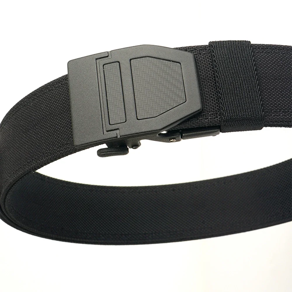 TUSHI Brand Double Layered Thickened Tactical Belt Men's Enthusiasts Outdoor Nylon 3.8 Upgraded Automatic Buckle Gun