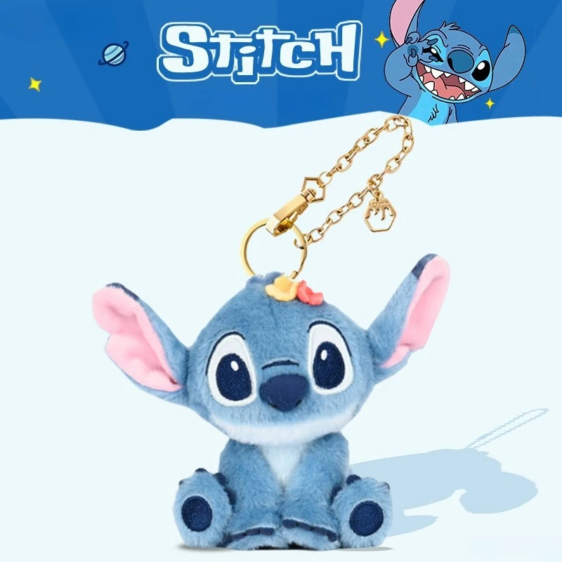 Stitch Portachiavi Peluche Zaino Ciondolo Decorazione Cucciolo interstellare Giocattolo per bambini Bambola di pezza morbida e confortevole