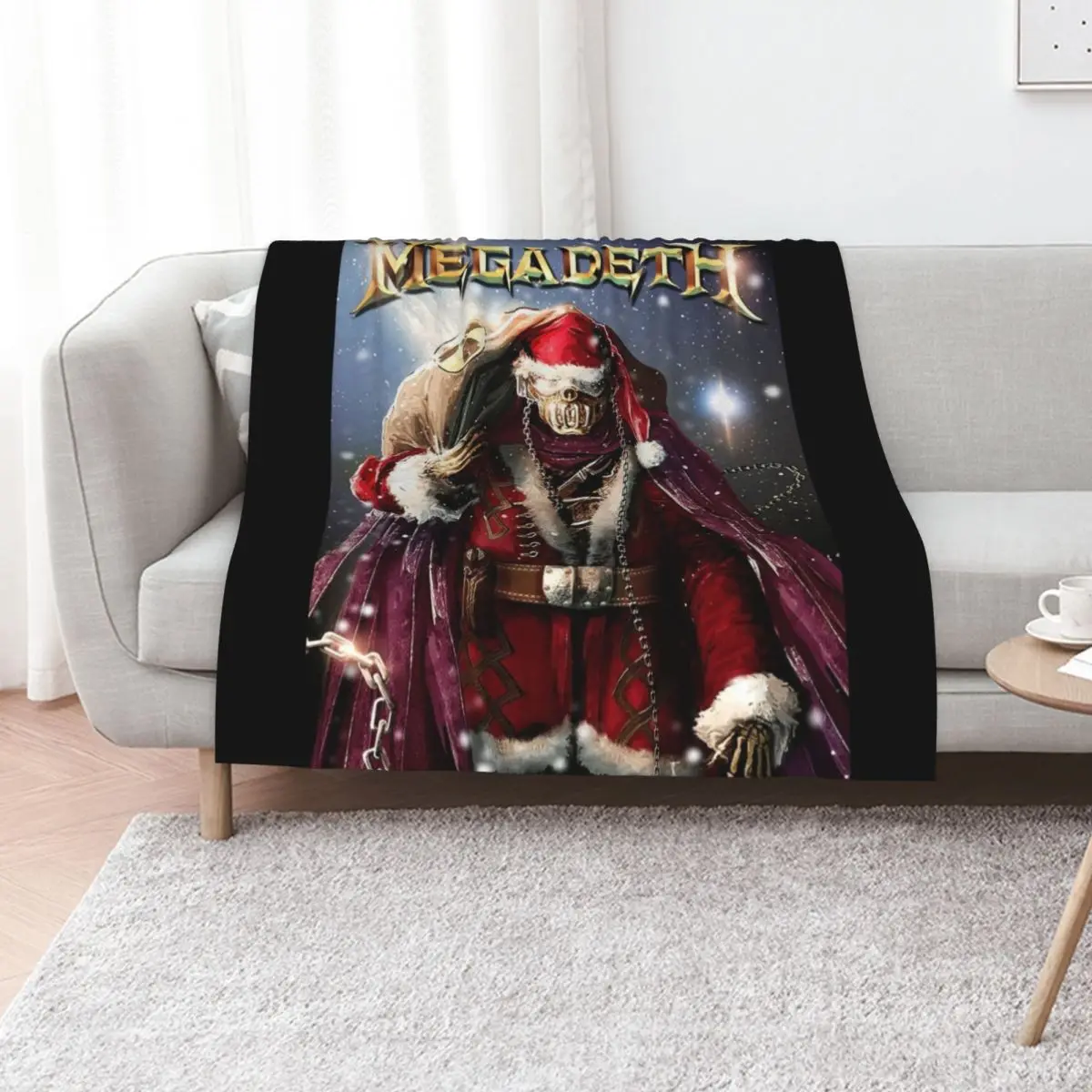 Rattlehead Thrash Metal Santa Throw Blanket for sofa Warm Bed Luxury Throw manga Soft Plush Plaid Blankets