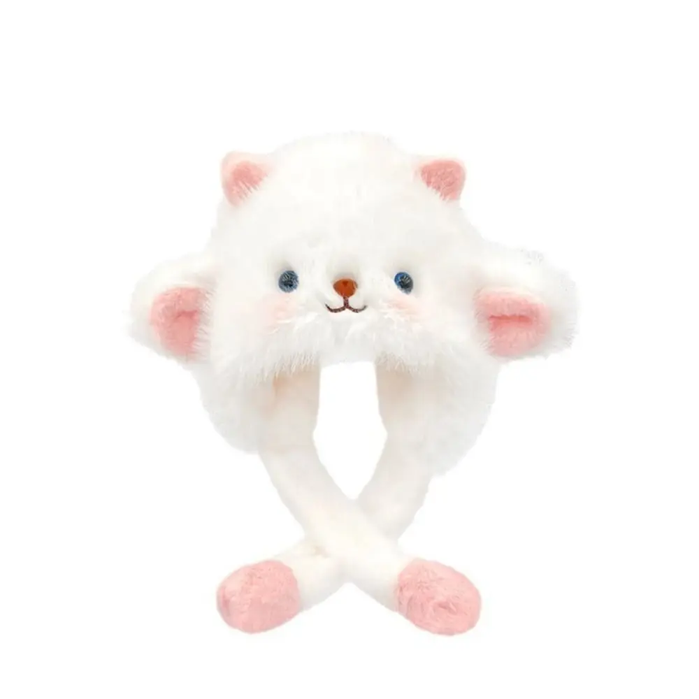 Cute Fluffy Fur Ear Protection Cap Sheep Thick Mongolian Hat Windproof Cartoon Sheep Winter Warm Hat Hat Gifts