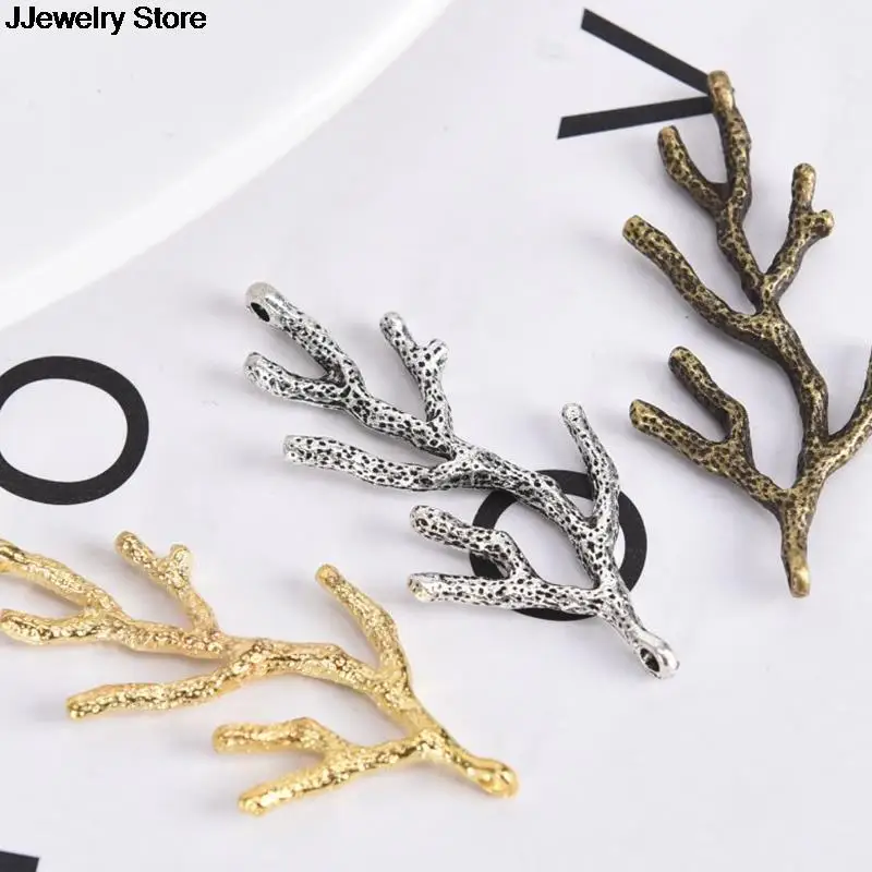 10Pcs/Set Vintage Alloy Branch Charms Pendant DIY Bracelet Necklace Accessaries Jewelry Finding Making Craft