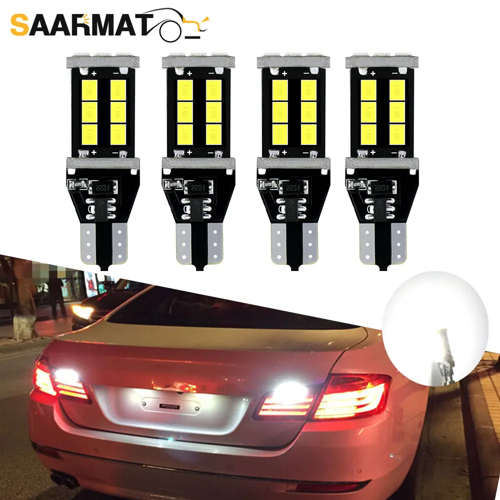 4pcs T15 led 921 W16W Car Backup Reverse Bulb Lights for BMW E46 E39 E90 E60 E36 F30 F10 E30 E34 X5 E53 M M3 M4 Z4 Z3