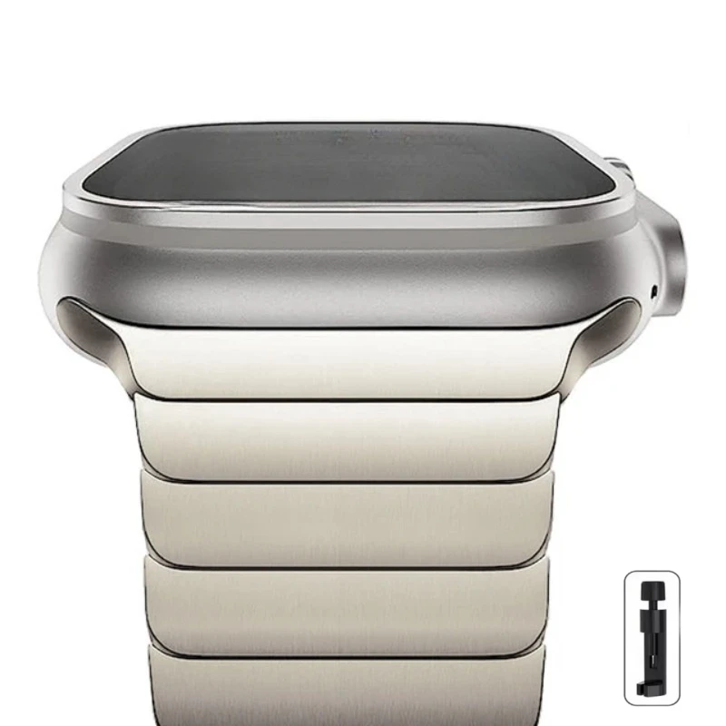 Stahl-Uhrenarmband für Apple Watch Ultra 2 49mm/10 9 8 7 46mm 42mm 45mm 41mm für IWatch Series 6 5 4 3 SE 44mm 38mm Armband