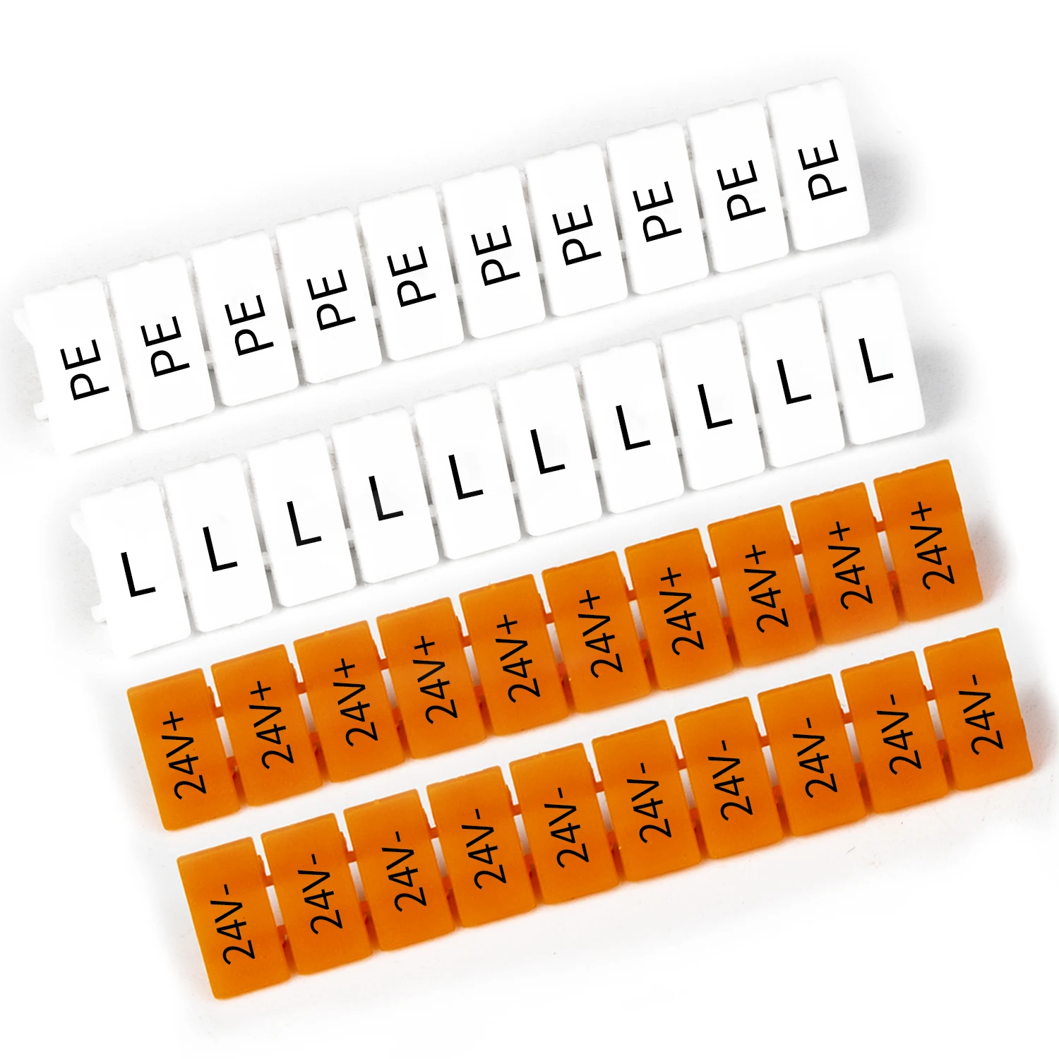 10PCS ZB6 with the word and Blank printing type markers UK series Terminal with the number Din Rail Terminal Blocks Maker Strips