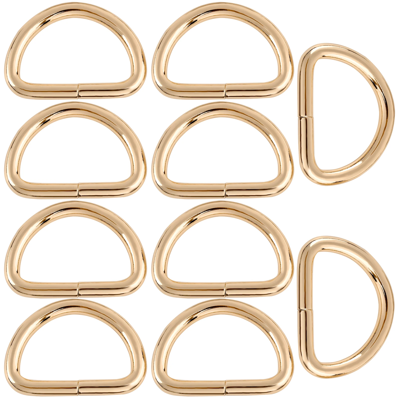 10pcs 15/20/32mm Metal D Ring Heavy Duty Strong Webbing Alloy D-Shaped Buckle For Bag Strap Backpack Belt Purse DIY Accessories