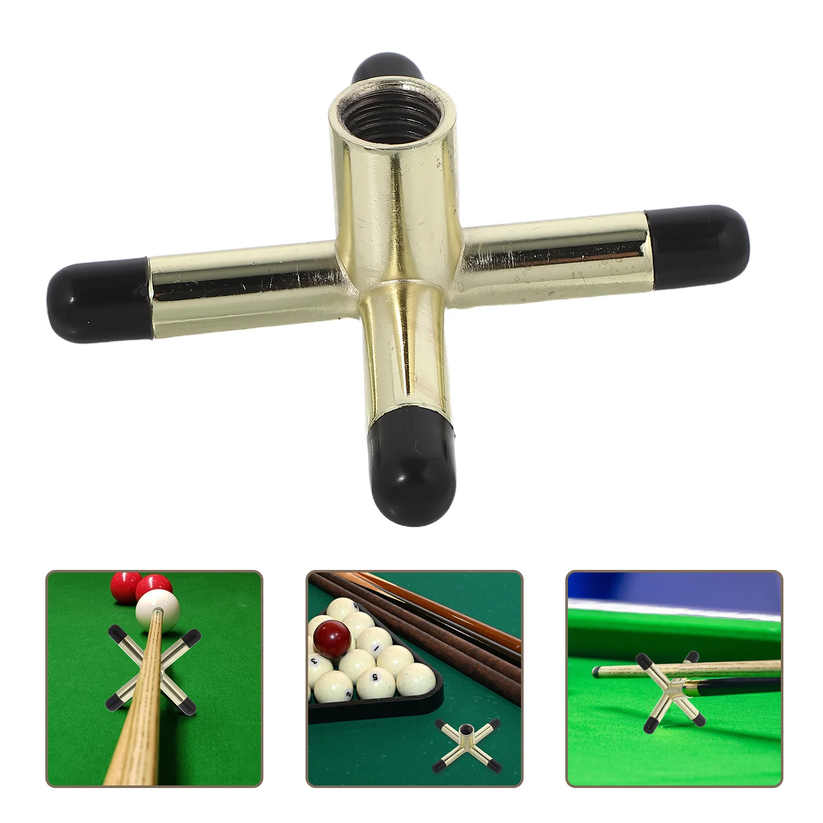

Elegant Durable Billiard Cue Rest Cross Design Protective Rubber Base Pool Table Accessories Billiard Pool Holder