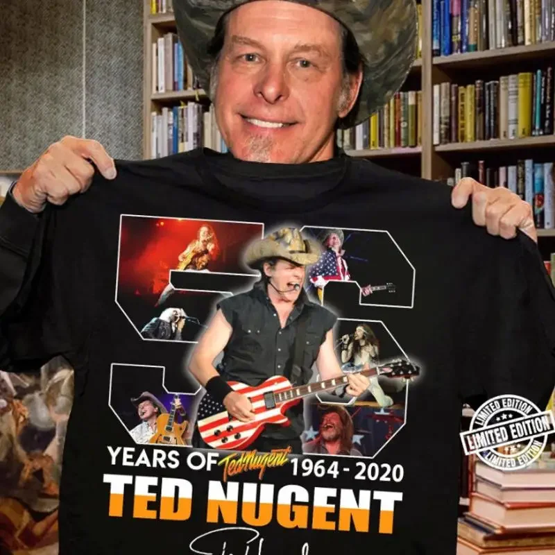 Vintage Ted Nugent Signature For Fans Cotton Black All Size T Shirt J894