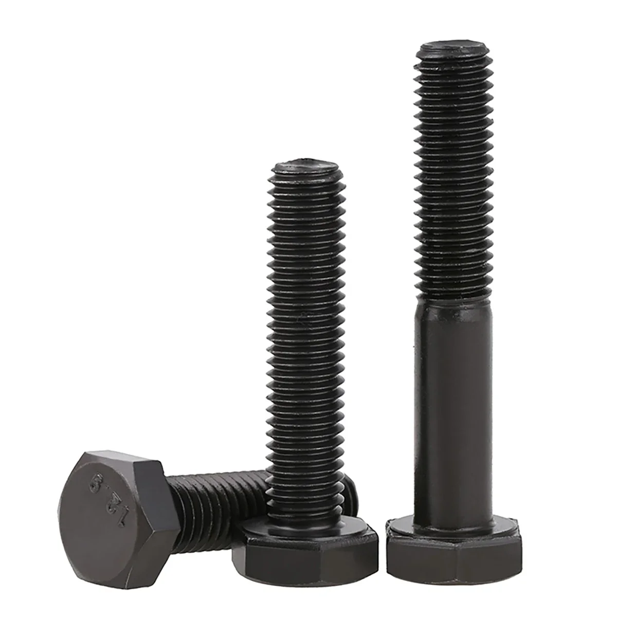 1pcs M16 M18 Black External Hexagon Outside Hex Head Cap Screws Bolt High Tensile Grade 12.9 Steel DIN933 Length 30~200mm