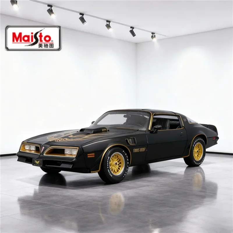 

1/18 1978 Pontiac Firebird Trans Am Diecast Alloy Car Model High Simulation Metal Muscle Car Classic Collectible Display gift