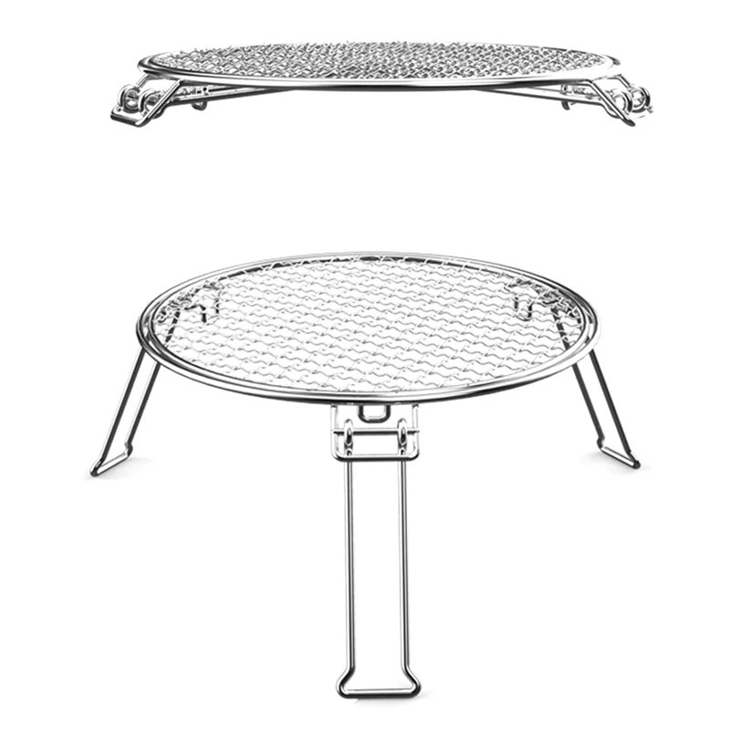 

POPO Outdoor Barbecue Grill Bbq Non-Stick Pizza Mesh Picnic Thickened Foldable Portable Pot Barbecue Rack