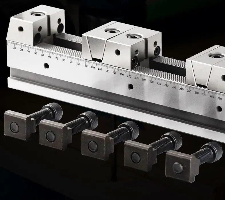 

TLF Cnc Quick Release Line-up Vise Adjustable Multi-rail Vise Parallel Combined Multigrip Vise for CNC Milling Machine