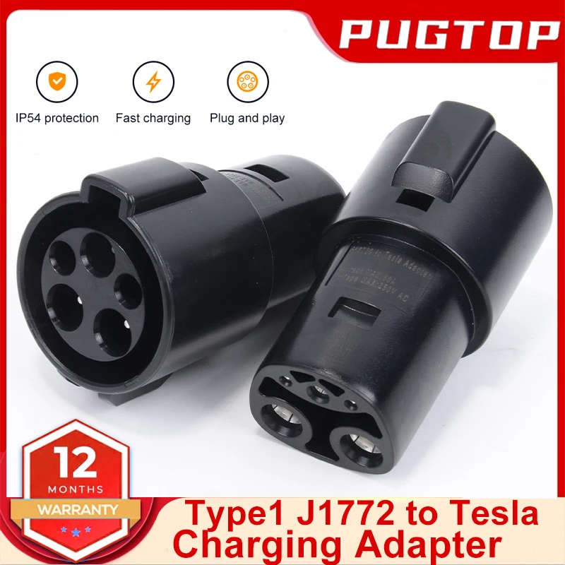 Electric Vehicle Charging Adapter Type1 J1772 to Teslas Model X Y 3 S for EV Charger Connector EVSE Conversion Gun Socket