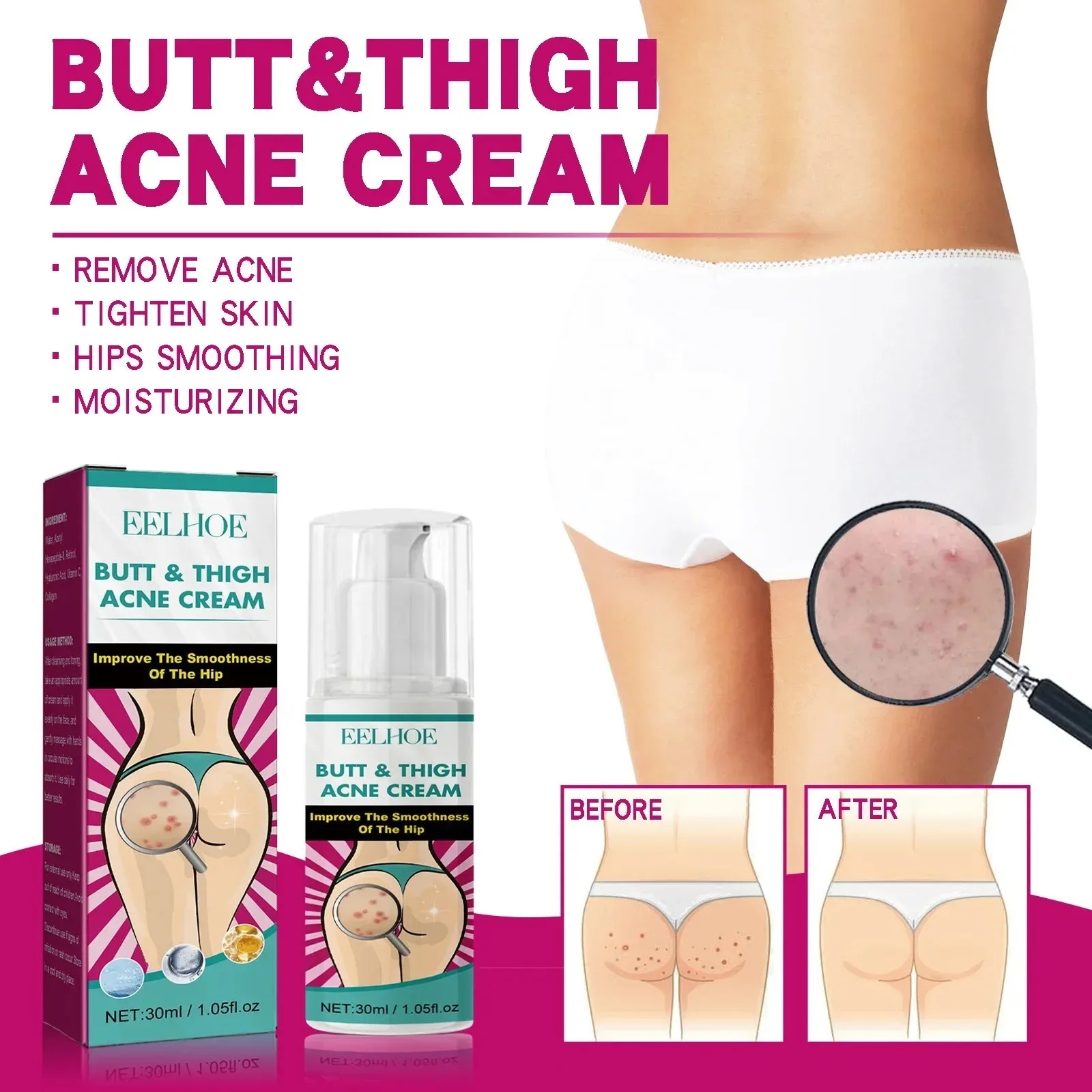 

Inner Thigh Cream Butt Treatment Serum Buttock Clearing Pimples Smooth Skin Care Fade Dark Skin Moisturizing Brighten Lotion