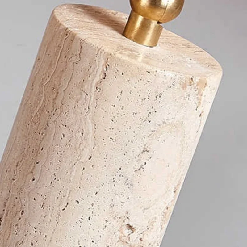 Lámpara de techo de travertino amarillo de estilo japonés Wabi-Sabi, foco de 3 cabezales de piedra cueva para dormitorio, guardarropa, pasillo, tienda de ropa