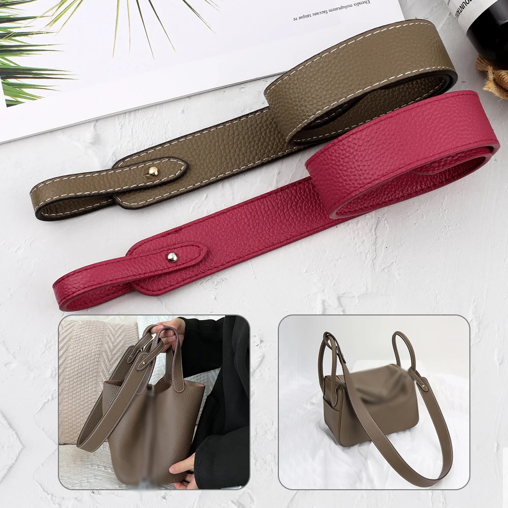 67CM 90CM Cowhide Shoulder Crossbody Strap Genuine Leather Bag Strap Women Handle Handbag Wide Belt Replacement Customized