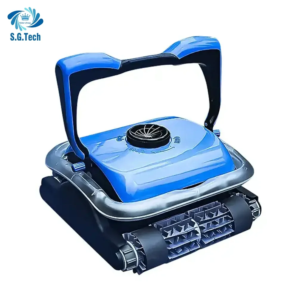 AUTOMATIC POOL ROBOT VACUUM CLEANER with LED LIGHT STRIP WATER CROWN SWIMMING POOL CLEANING TOOLS WIRELESS REMOTE CONTROL