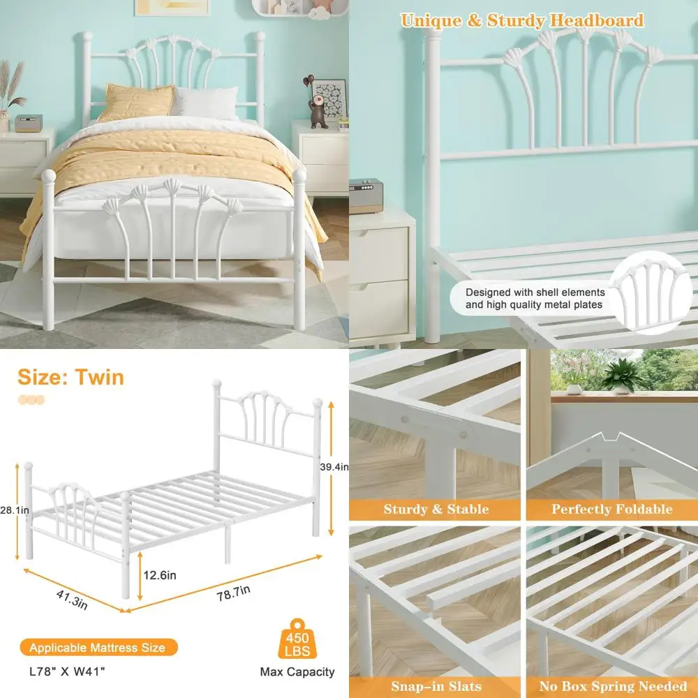 

Каркас двуспальной кровати с изголовьем и изножьем, опора для матраса со стальными планками, местом для хранения под кроватью, коробчатая пружина не требуется