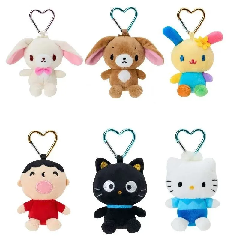 

Sanrio Plush Doll Keychain Love Knot Hello Kitty Daniel Sugarbunnies Mascot Usahana Chococat Keyring Bag Pendant Toy Doll gift