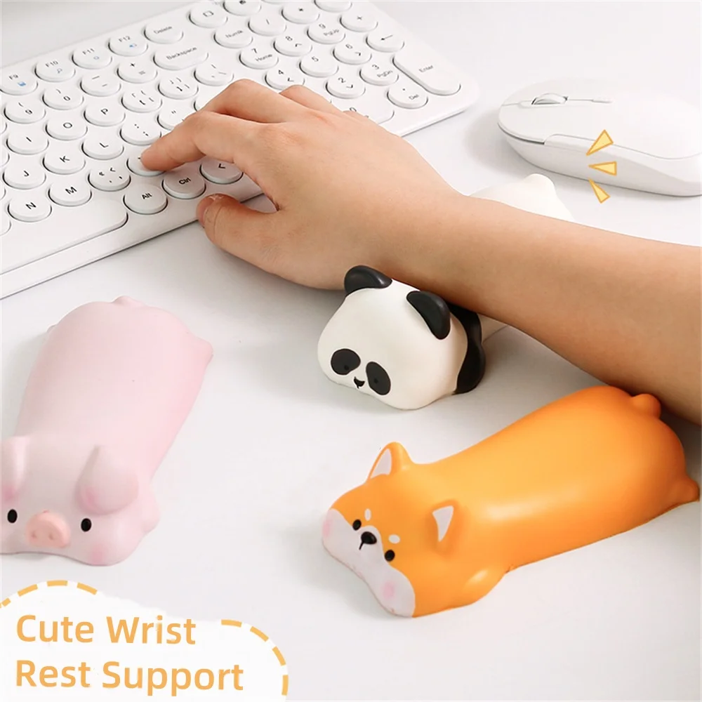 

Милая подставка для запястий, поддержка мыши, клавиатуры, компьютера, Kawaii, коврик для мыши, дизайн животного, компьютерный коврик для подлокотника, офисные принадлежности