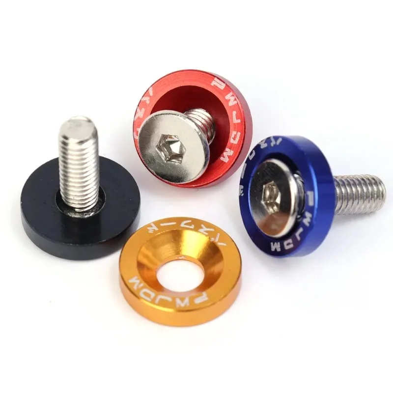 JDM الحاجز غسالات M6 الترباس مجموعة الوفير محرك السيارة تعديل طوقا المسمار الحاجز الألومنيوم مقعر مسامير عرافة السحابة لهوندا