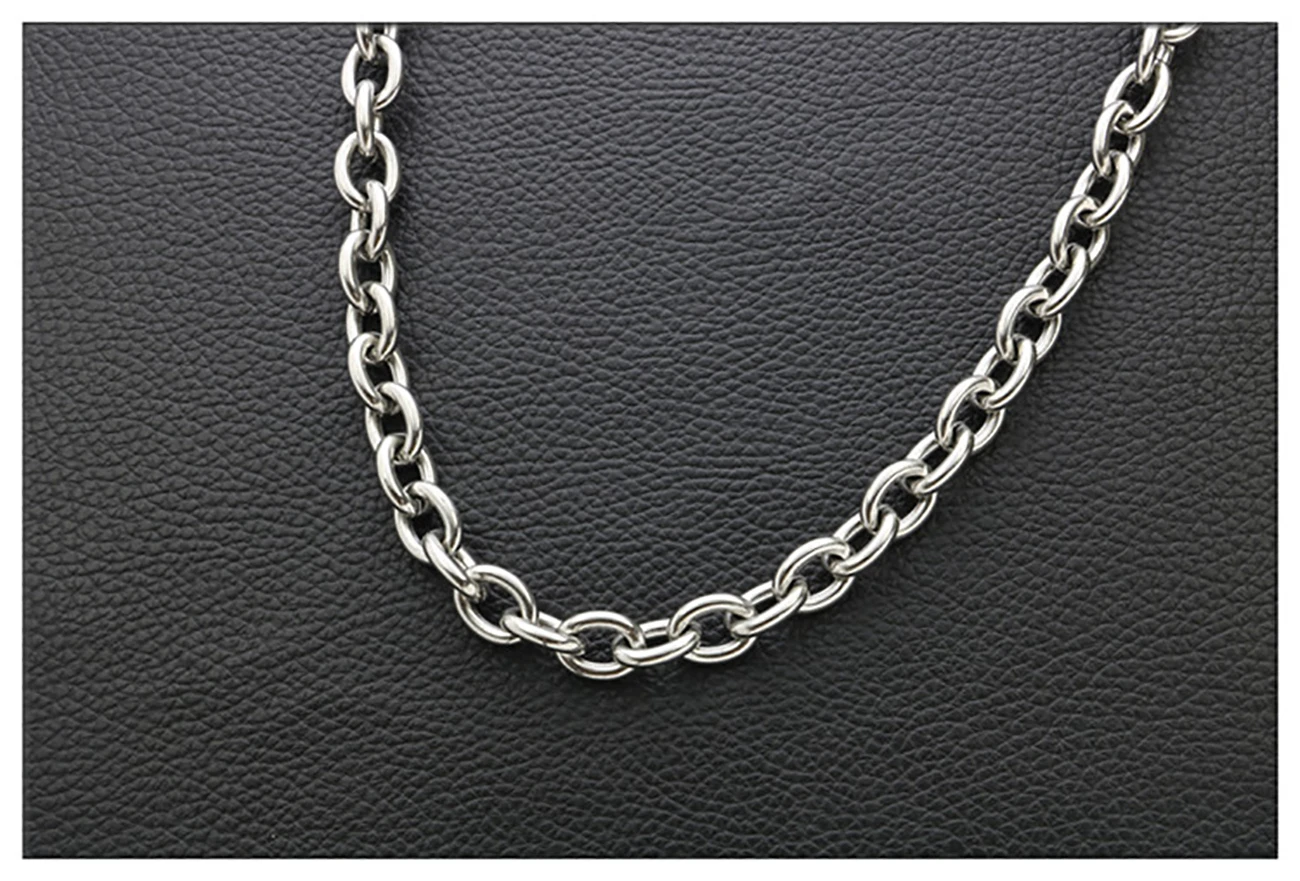 Fashion Stainless Steel Thick Wide Cross Chain Large O-chain For Men And Women Necklace Jewelry Hot Sale