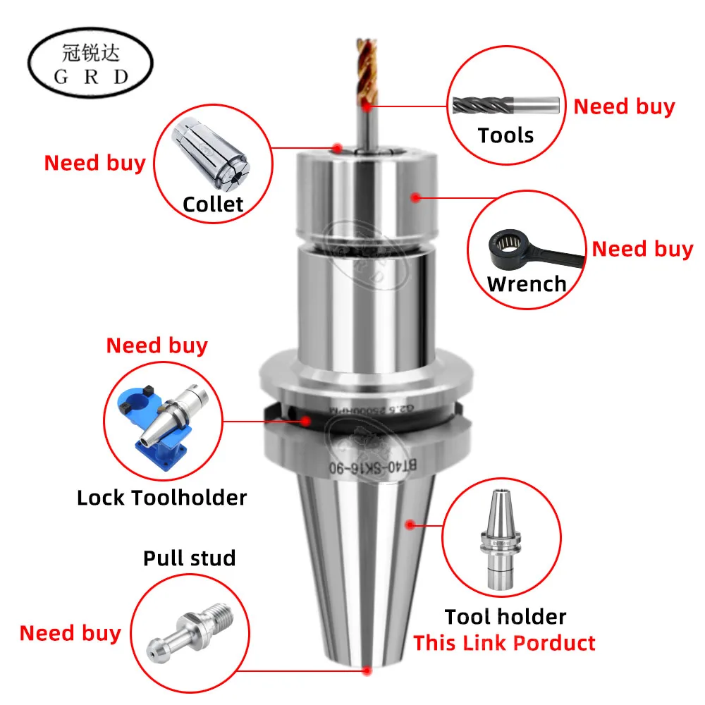 BT30 BT40 SK06 SK10 SK13 SK16 SK20 Tool Holder BT SK bracket tool GSK Collet chuck CNC High Speed milling tools High Precision