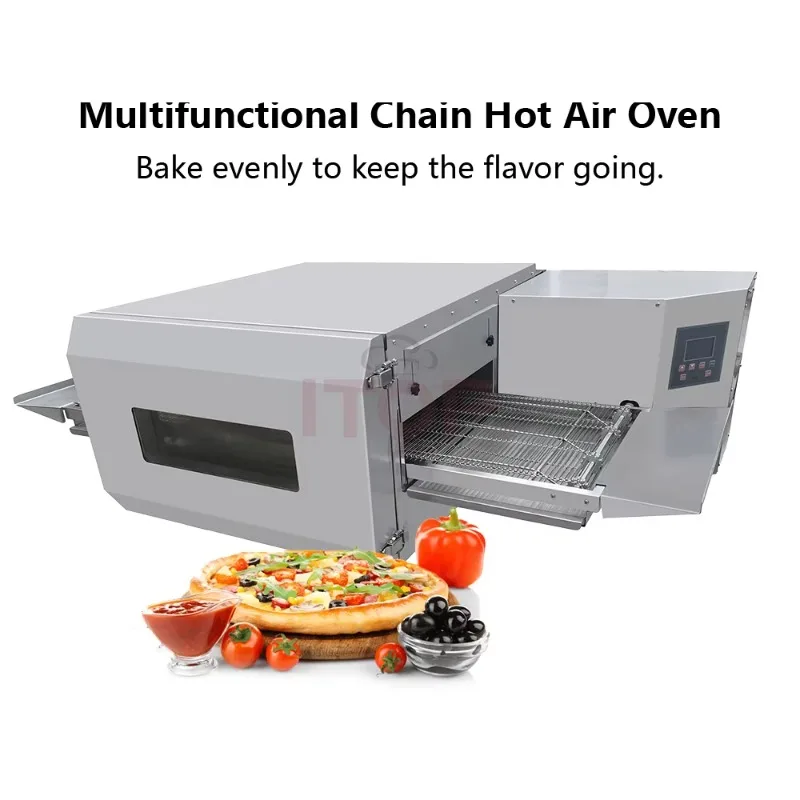 Commercial Chain Conveyor Tunnel Pizza Oven  Gas Dual-purpose Continuous Baking Equipment for Pizzeria