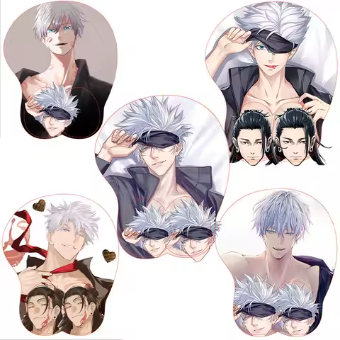 Jujutsu Kaisen Gojō Satoru Itadori Yūji Ryōmensukuna Fushiguro Tōji Stereoscopic Mouse Pad Silicone Wrist Mouse Computer Gaming