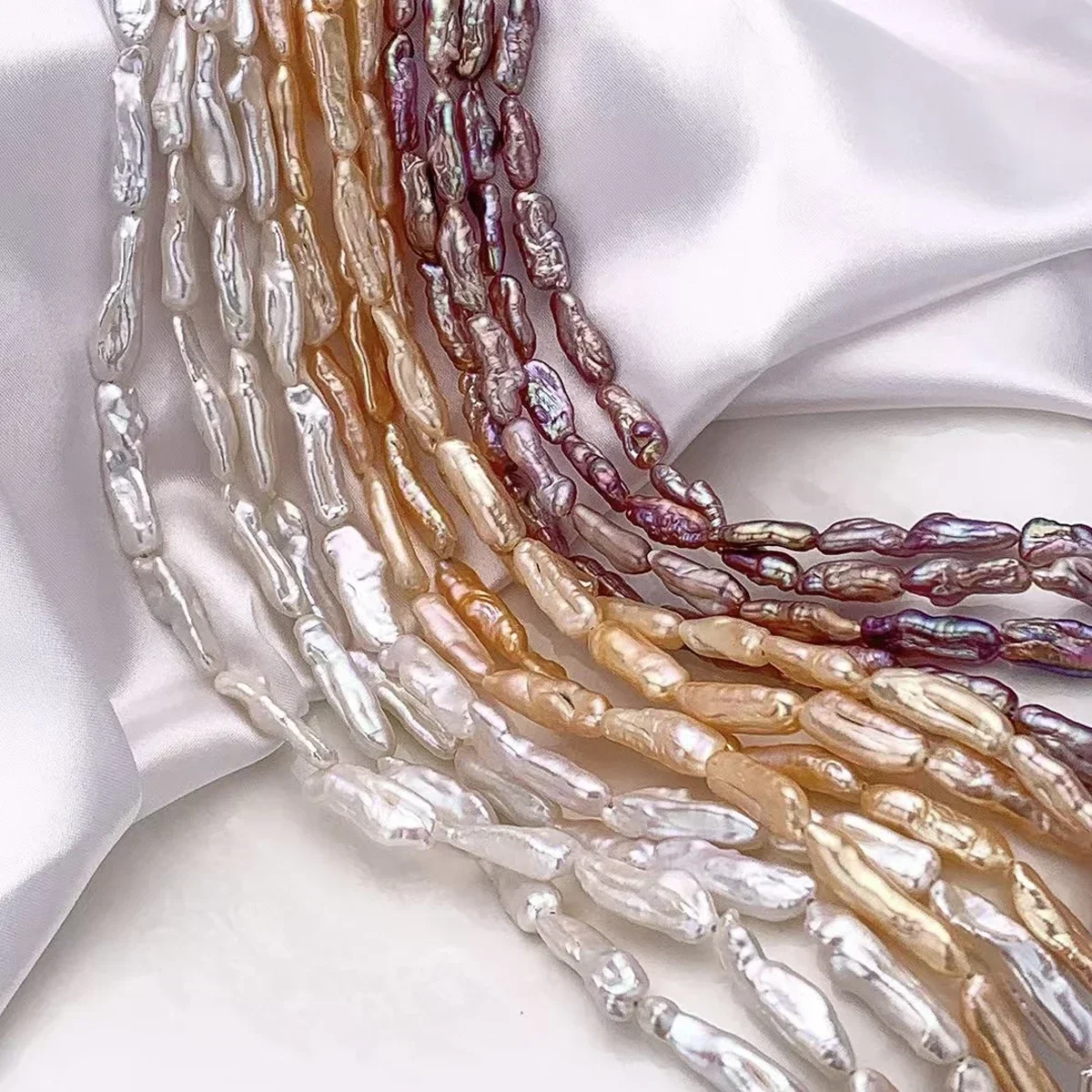 6-7x15-22mm6A Timeless Elegance Natural Freshwater Purple Stripes Pearl Rare Bead Jewelry Make DIY Necklace Bracelet Accessories