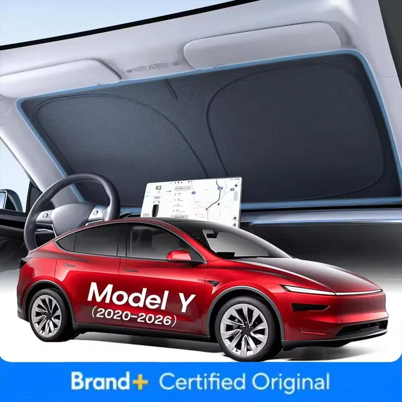 

For Tesla Model Y Juniper Model 3 Highland Windshield Sunshade Sun Blockage Foldable Heat Insulation Sunshade Storage Bag Amagi