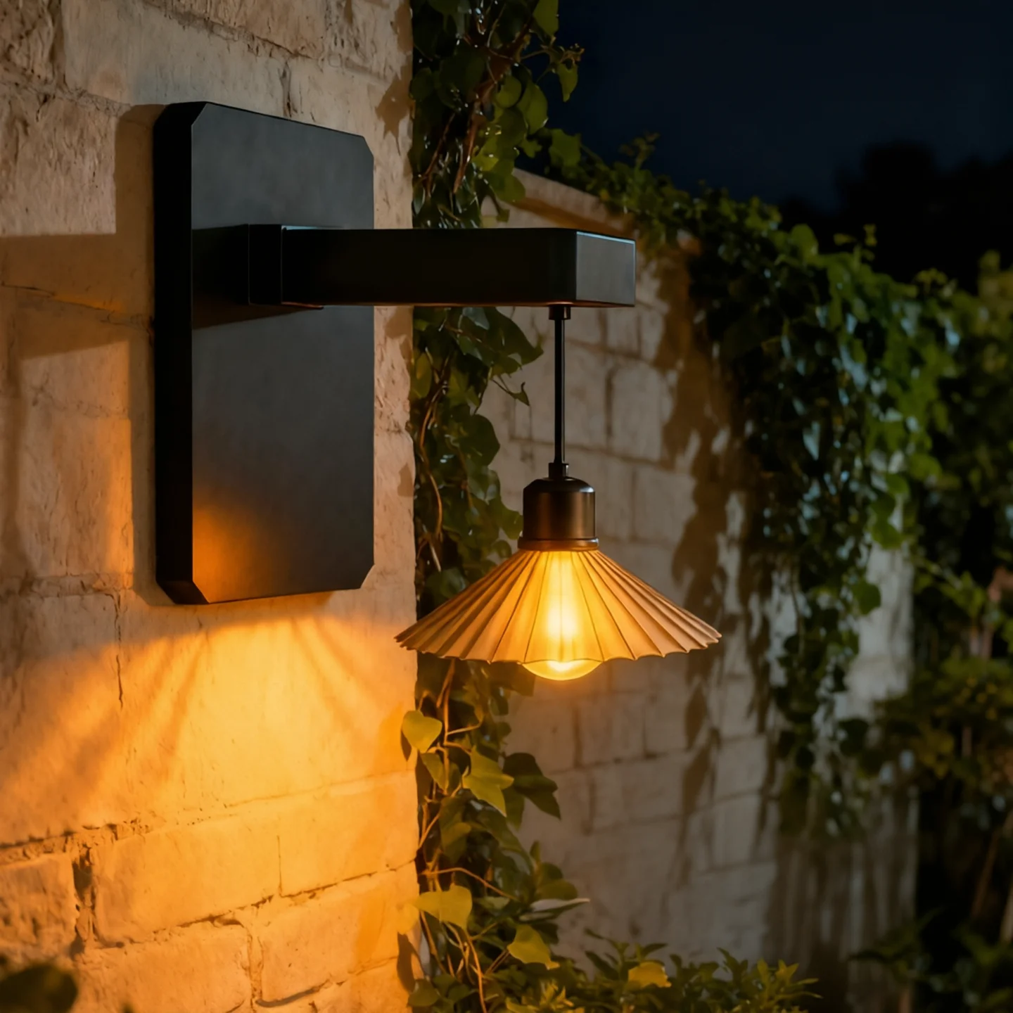 Solar-powered outdoor wall lights, courtyard lights, home balcony decoration, retro light and shadow lamps, waterproof perimeter