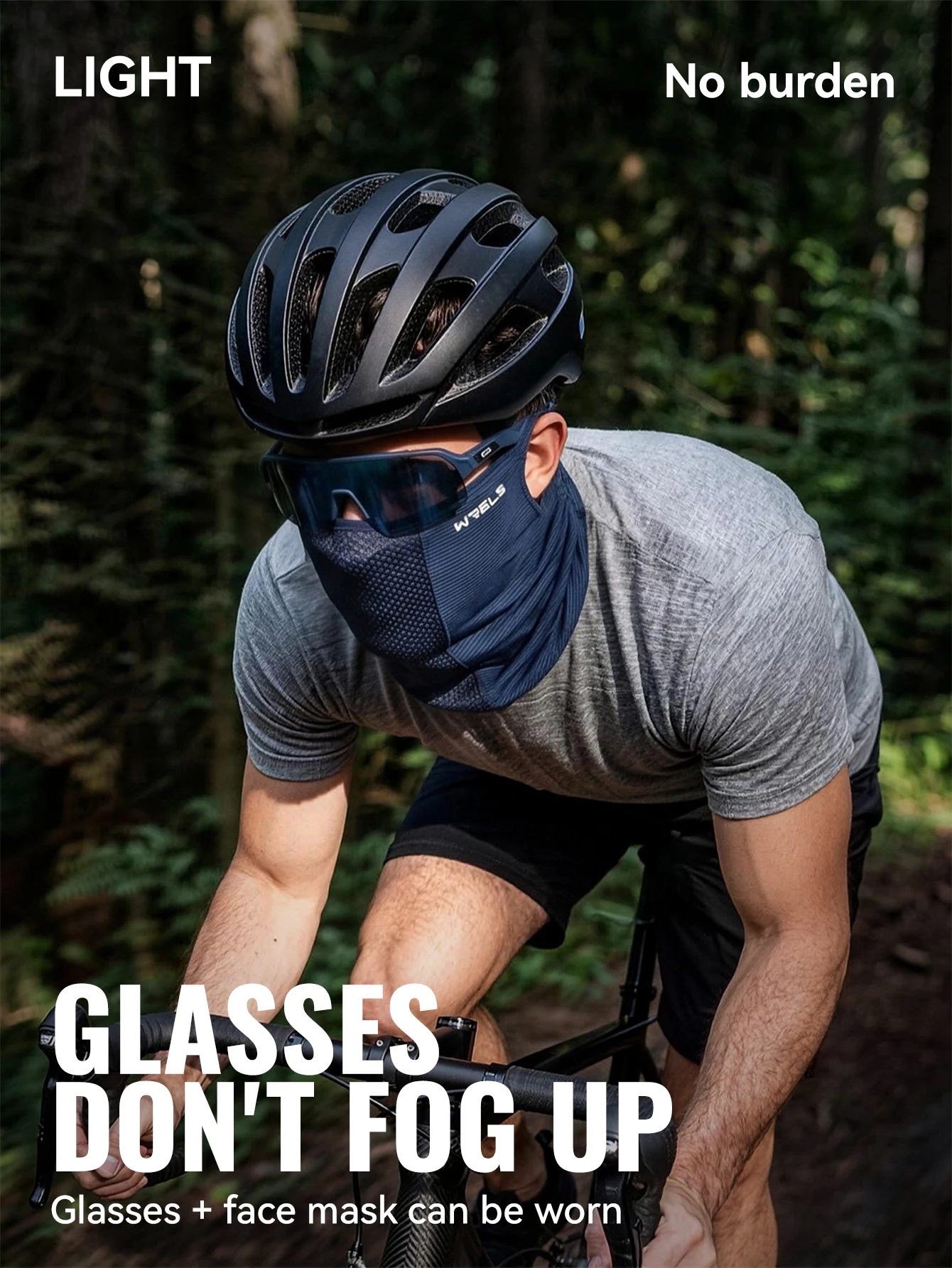 WRELS Nackenwärmer UV-Schutz Gesichtsmaske UPF 50+ Kühlender Ohrschal mit Haken Bandana Sommer Radfahren Angeln Outdoor Taktische Maske – Detail 8