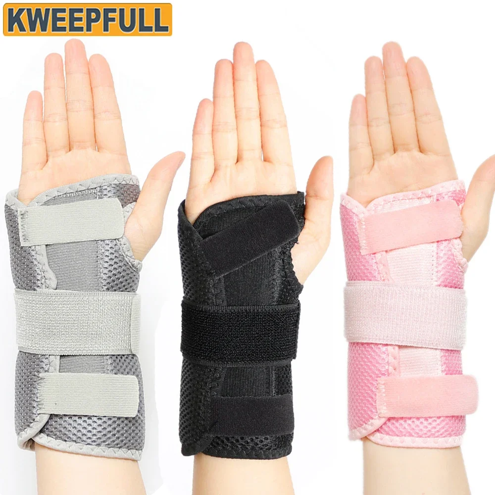 

Регулируемый бандаж на запястье, ночная поддержка для запястного туннеля, разработанного врача, двойной шины и терапевтической подушки