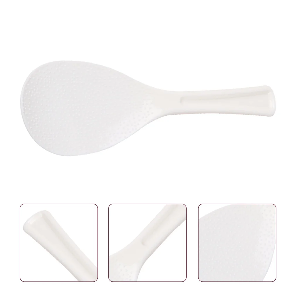

4pcs Rice Spoon Meal Paddle Kitchen Utensils Non stick Easy Clean Home Hotel Restaurant White Plastic Serving Tools
