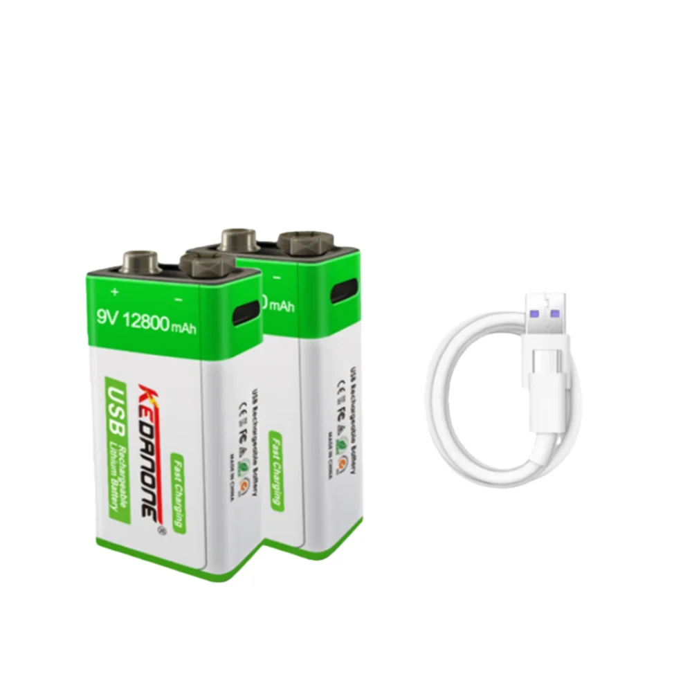 9V 12800mAh li-ion Rechargeable battery Micro USB Batteries 9V lithium for Multimeter Microphone Toy Remote Control KTV use