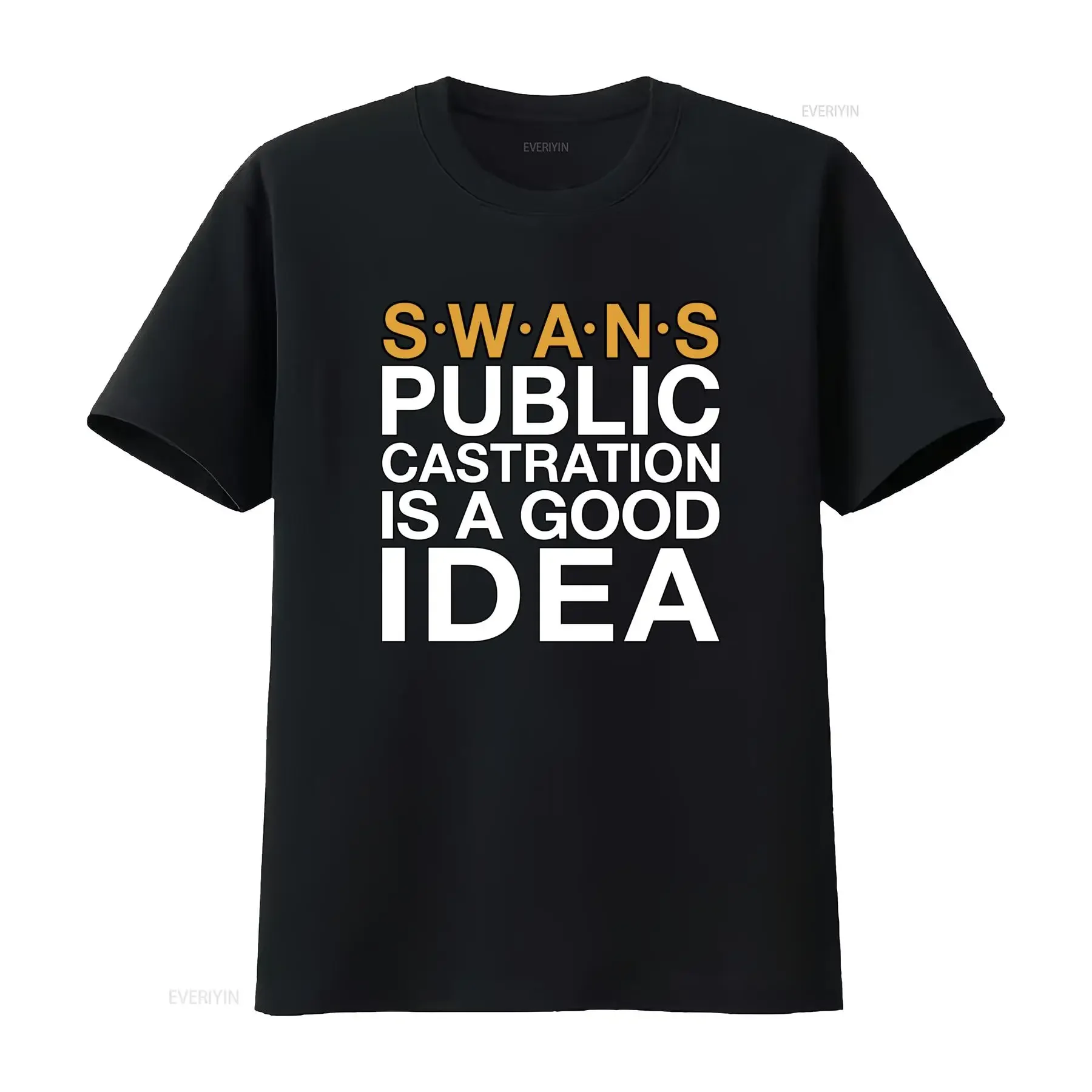 Swans Public Castration Is A Good Idea Band T shirt Retro Hip Hop Streetwear vintage Washed Comfortable Casual