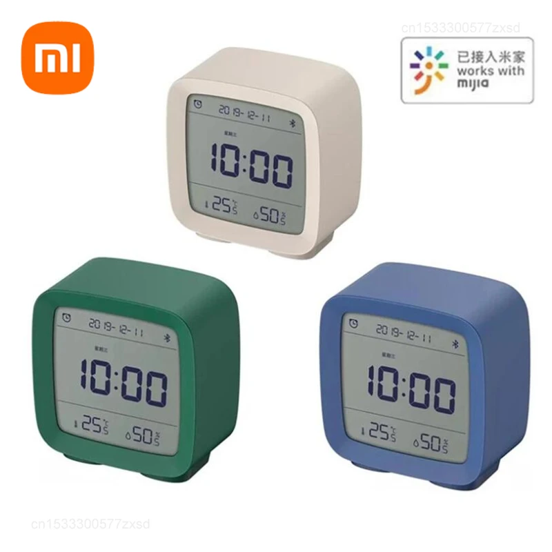 

Xiaomi Qingping Smart Bluetooth Temperature Humidity Sensor LCD Alarm Clock Night Light Mijia App Thermometer Home Table Clock