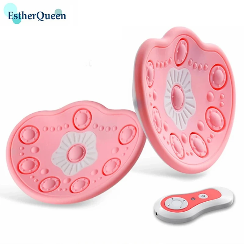 

Female Breast Massager, Wireless Remote Control Electric, Breast Care Hot Compress Vibration Breast Enlargement Breast Dredging