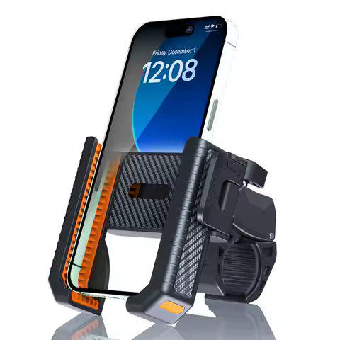 Motorcycle Phone Holder E-Bicycle Electric Scooter Handlebar Phone Clip GPS Support Shock-absorbing Bracket For 4.5''-7.0" Phone