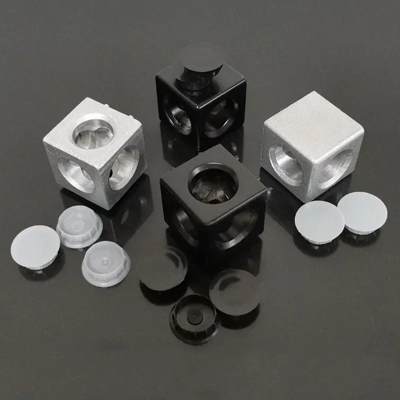 European Standard Profile Accessories, Two-Way Tee Connector, Three-Dimensional Angle Combination Box Connection, 20203040404545