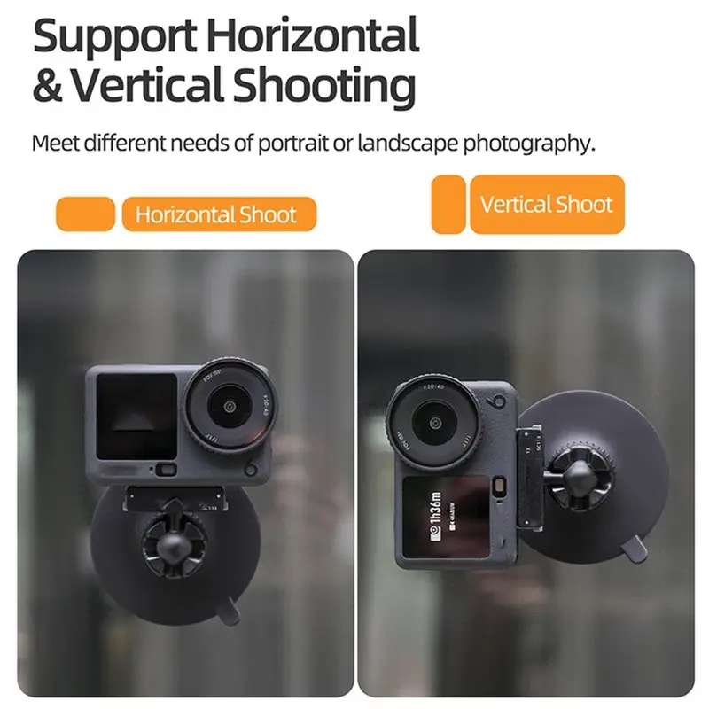 A25P For DJI Osmo Nano/ACTION 6 Action Camera Compatible Bidirectional Magnetic Quick Release Ball Head Suction Cup Mount Access