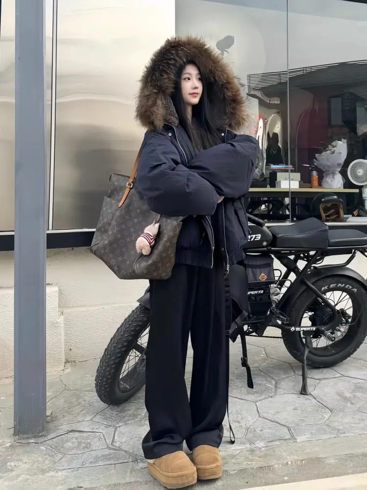 

Женская осенняя парка-анорак средней длины с мехом, на шнуровке, с флисовой подкладкой, водонепроницаемая, с V-образным вырезом, для многослойного ношения